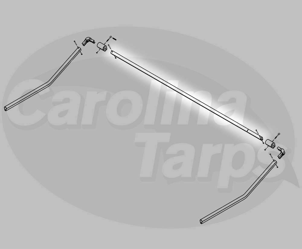 0311-860530 Aero (OEM) Easy Cover 98" Rear Cross Arm Aluminum Teardrop (Replaces 0311-861530)